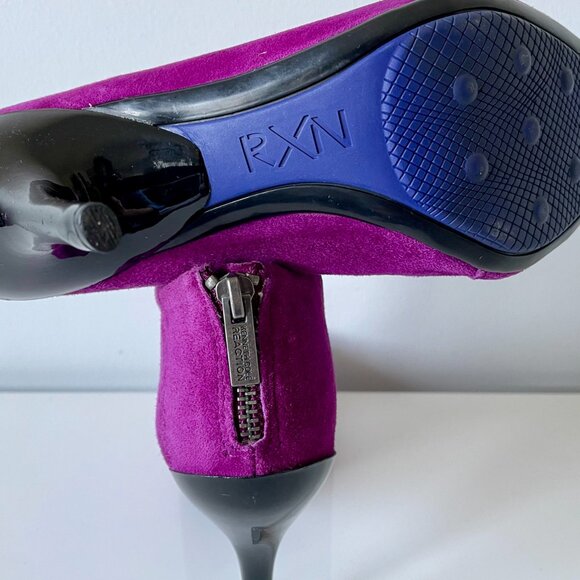 Kenneth Cole Reaction Purple Suede Booties - Size 7 - Picture 5 of 10